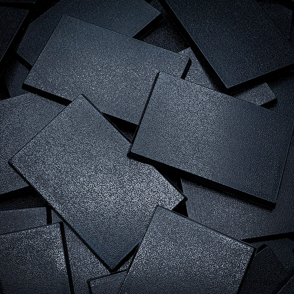 60x40mm Rectangular Plain Plastic Bases - Hobby Heaven