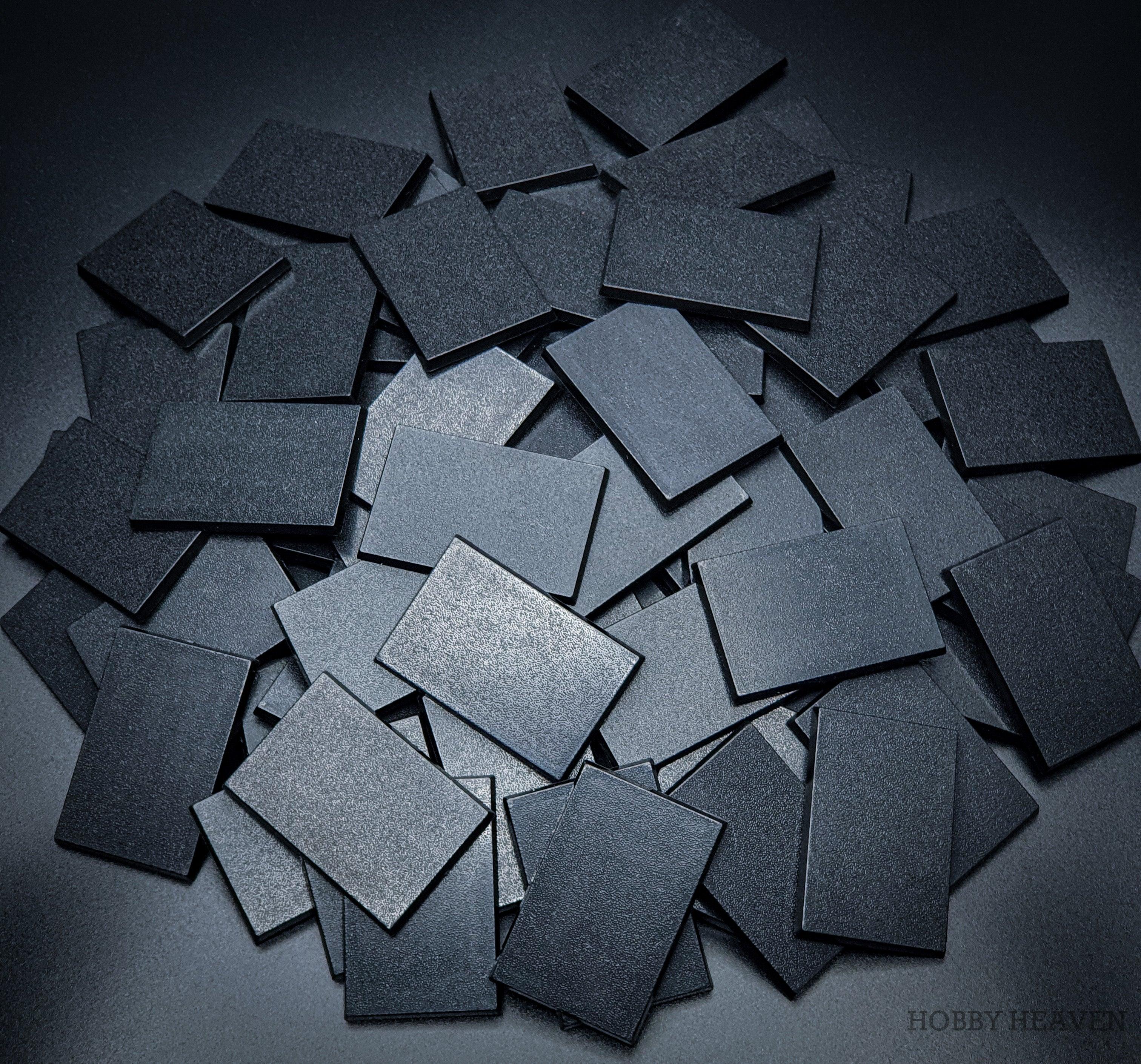 60x40mm Rectangular Plain Plastic Bases - Hobby Heaven