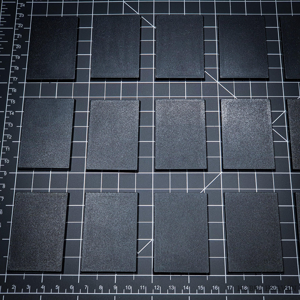60x40mm Rectangular Plain Plastic Bases - Hobby Heaven
