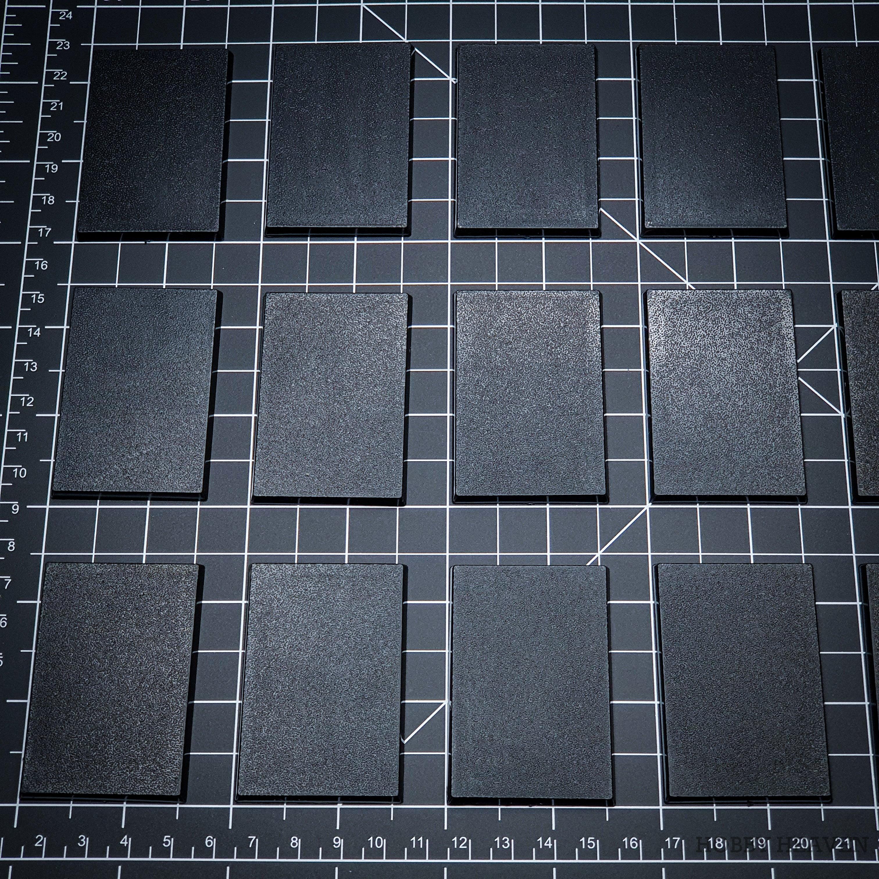 60x40mm Rectangular Plain Plastic Bases - Hobby Heaven