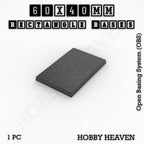 Rectangle Bases Range Sizes - 75x30mm to 125x40mm Medium Sizes 3d Print Full Range Tabletop Games