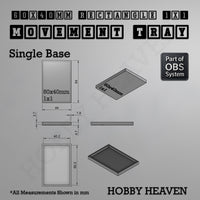 Rectangle Movement Trays | Cavalry & Monsters | 50×25-100×60mm | OBS System