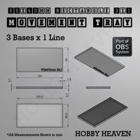 Rectangle Movement Trays | Cavalry & Monsters | 50×25-100×60mm | OBS System
