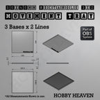 Rectangle Movement Trays | Cavalry & Monsters | 50×25-100×60mm | OBS System