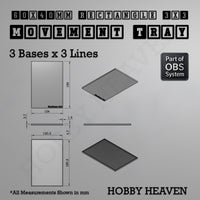 Rectangle Movement Trays | Cavalry & Monsters | 50×25-100×60mm | OBS System
