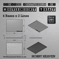 Rectangle Movement Trays | Cavalry & Monsters | 50×25-100×60mm | OBS System
