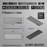 Rectangle Movement Trays | Cavalry & Monsters | 50×25-100×60mm | OBS System