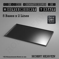 Rectangle Movement Trays | Cavalry & Monsters | 50×25-100×60mm | OBS System