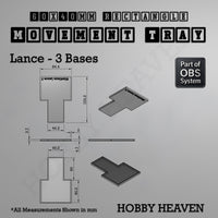 Rectangle Movement Trays | Cavalry & Monsters | 50×25-100×60mm | OBS System
