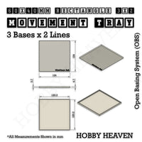 Square and Rectangle Movement Trays for Tabletop Games | Warhammer Compatible | Full Range
