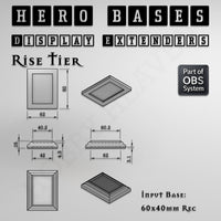 Hero Bases Display Extenders | Squares and Rectangles | Convert Gaming Bases to Display Bases & Plinths
