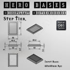 Hero Bases Display Extenders | Squares and Rectangles | Convert Gaming Bases to Display Bases & Plinths