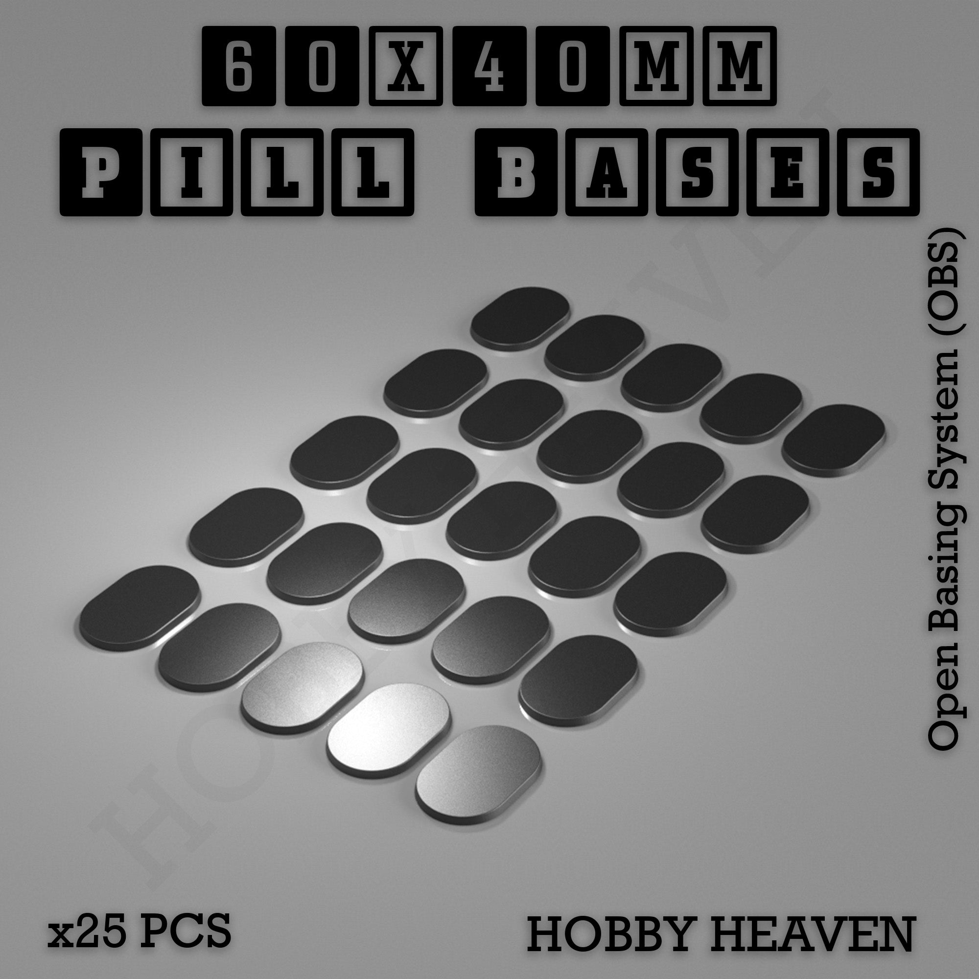Pill Bases Range - 3d Print Full Range Tabletop Games