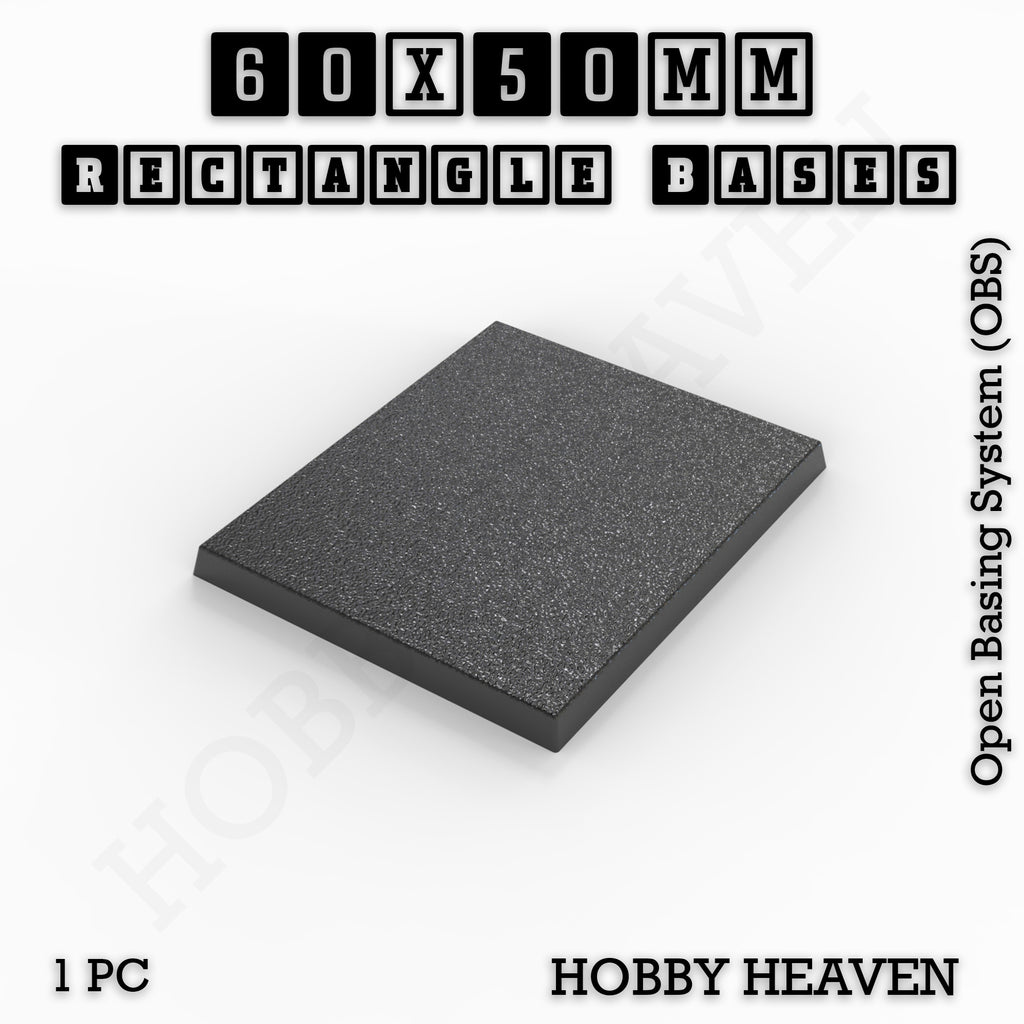 Rectangle Bases Range Sizes - 75x30mm to 125x40mm Medium Sizes 3d Print Full Range Tabletop Games