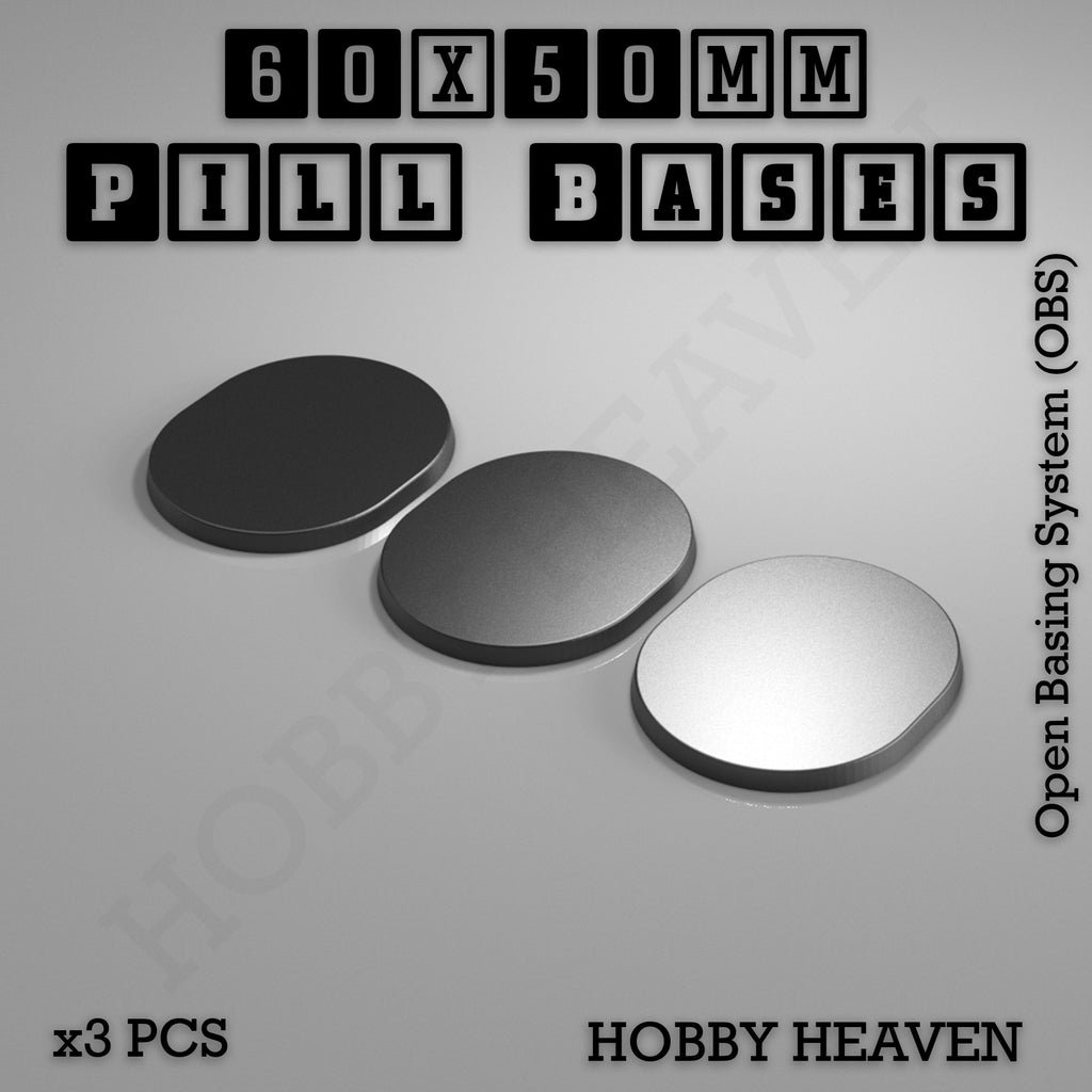 Pill Bases Range - 3d Print Full Range Tabletop Games