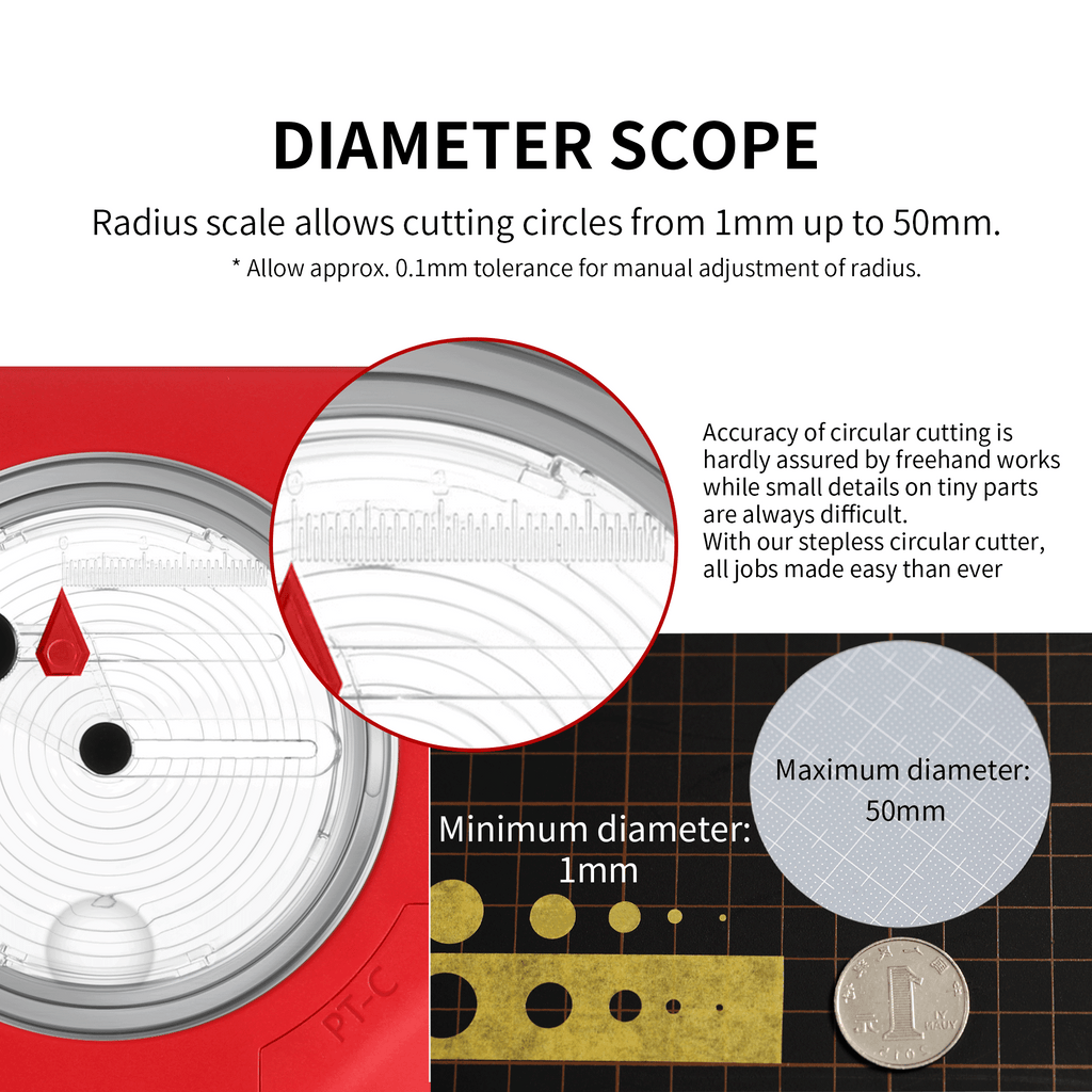 DSPIAE PT-C Integral Stepless Circular Cutter