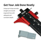 Maker's graphic of the AT-PST next to a grey plastic test part (tool sold separately)