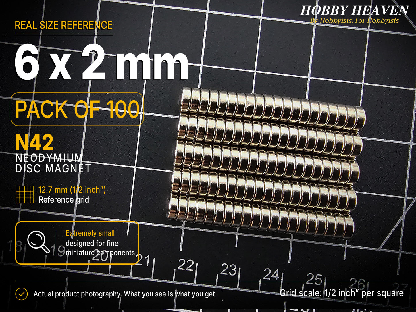 6mm x 2mm N42 Neodymium Disc Magnets
