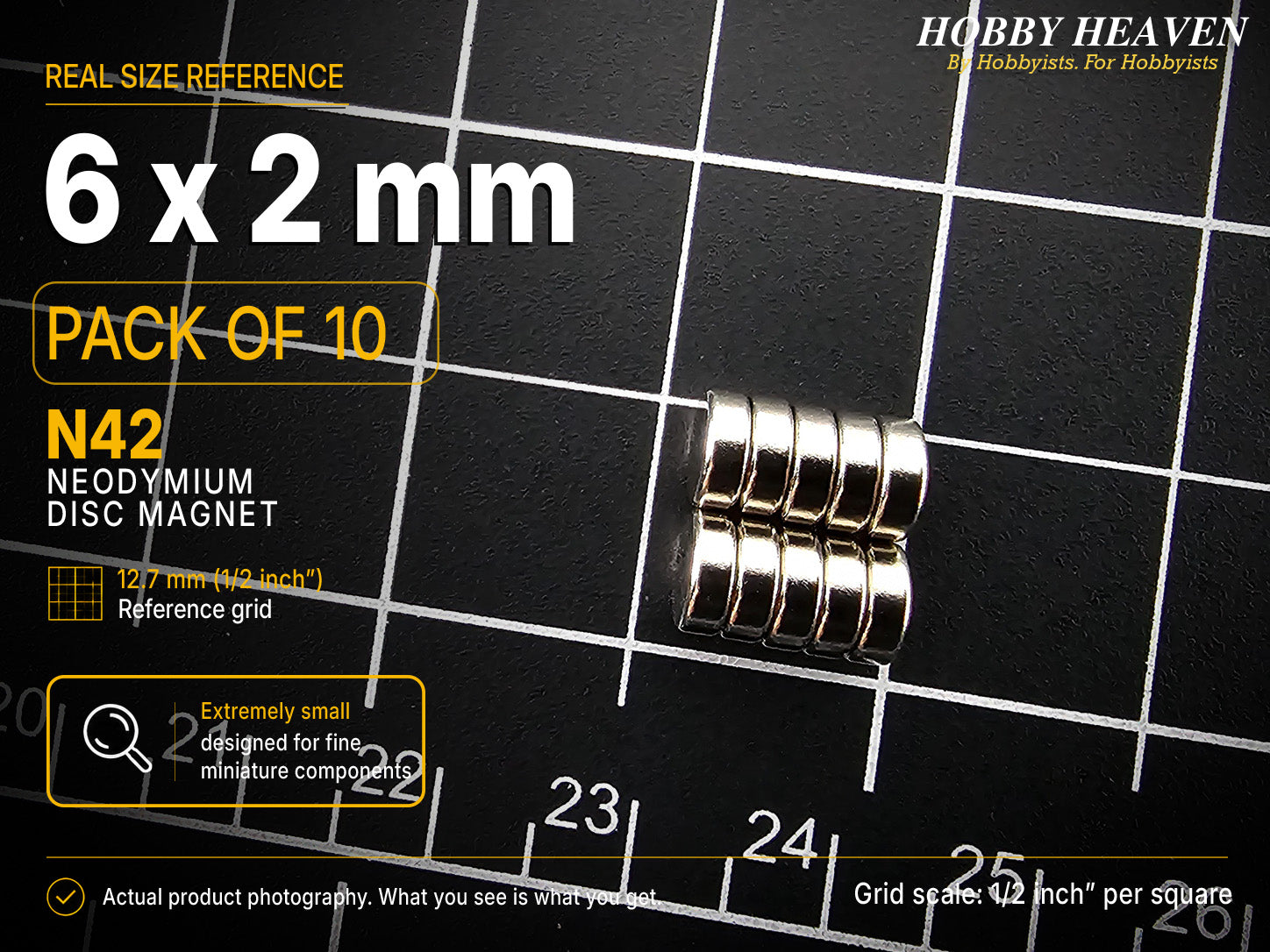 6mm x 2mm N42 Neodymium Disc Magnets