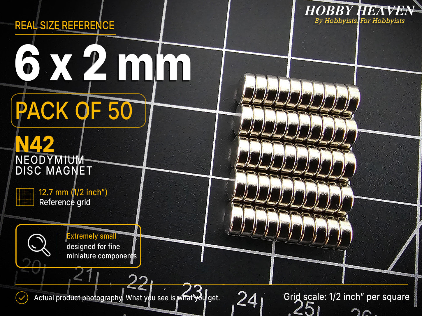 6mm x 2mm N42 Neodymium Disc Magnets