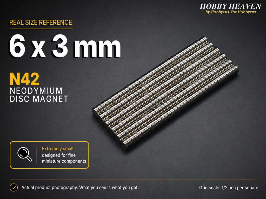 6mm x 3mm N42 Neodymium Disc Magnets