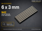 6mm x 3mm N42 Neodymium Disc Magnets