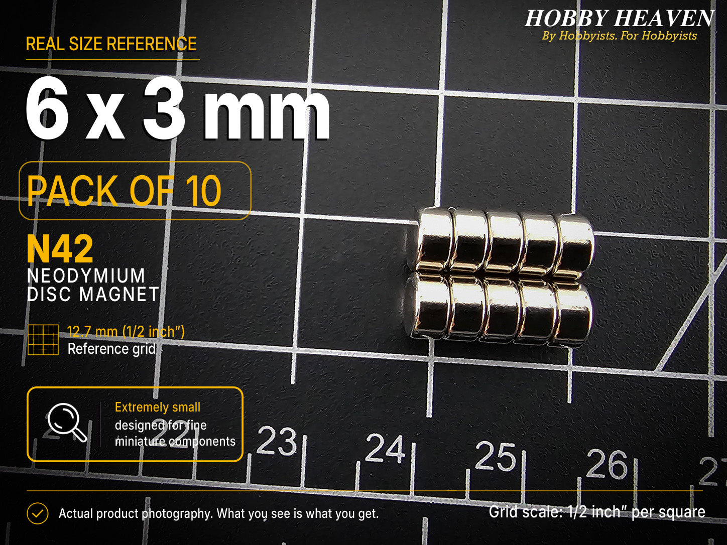 6mm x 3mm N42 Neodymium Disc Magnets