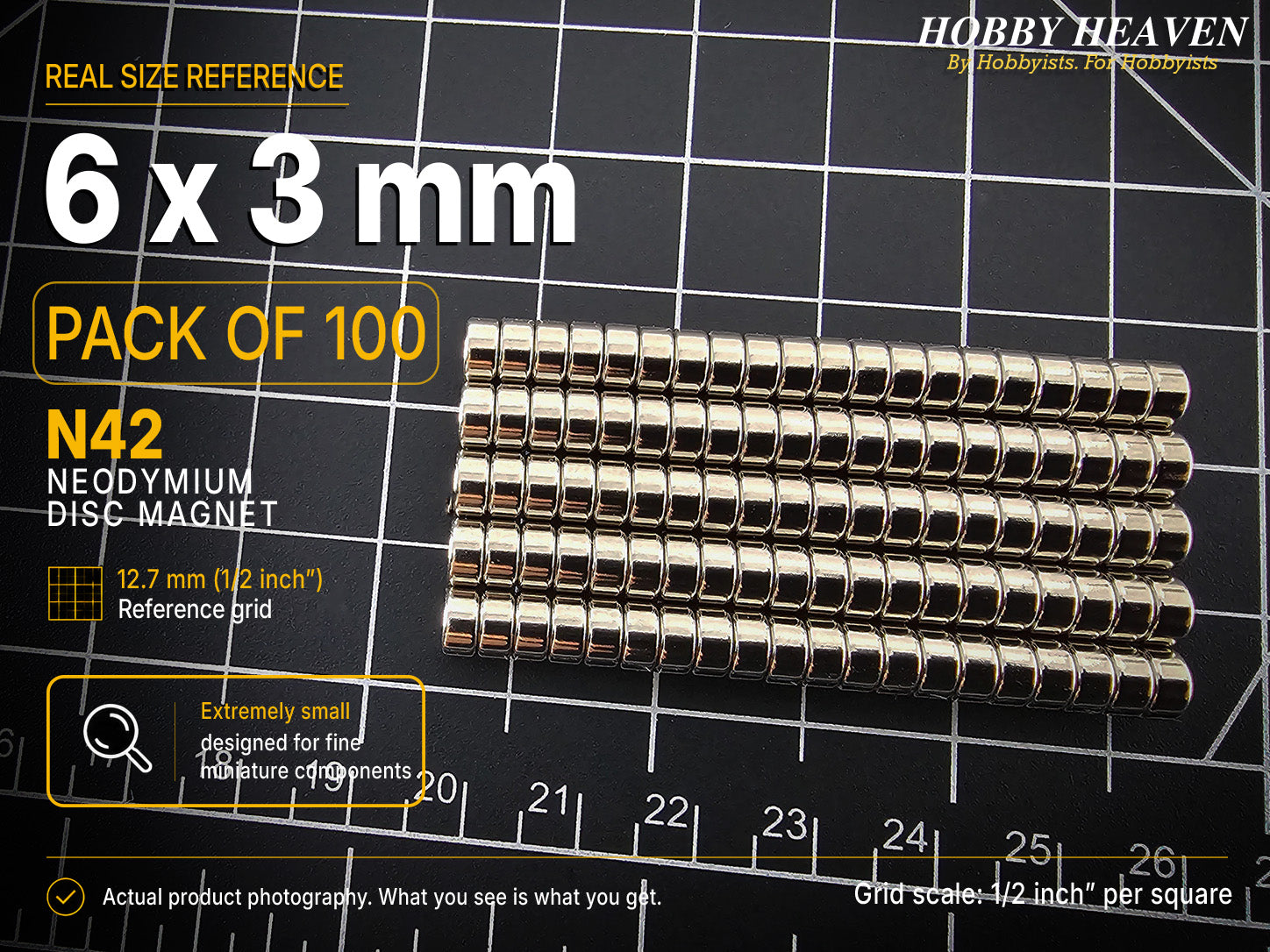 6mm x 3mm N42 Neodymium Disc Magnets