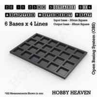 Square and Rectangle Movement Trays Adapters for Tabletop Games
