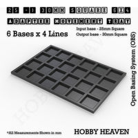 Square and Rectangle Movement Trays Adapters for Tabletop Games

