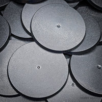 Close-up of 70mm ABS plastic base with textured surface
