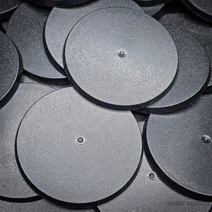 Close-up of 70mm ABS plastic base with textured surface