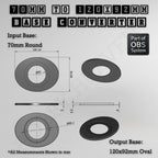 Round To Oval Bases Size Converters 3d Print Full Range