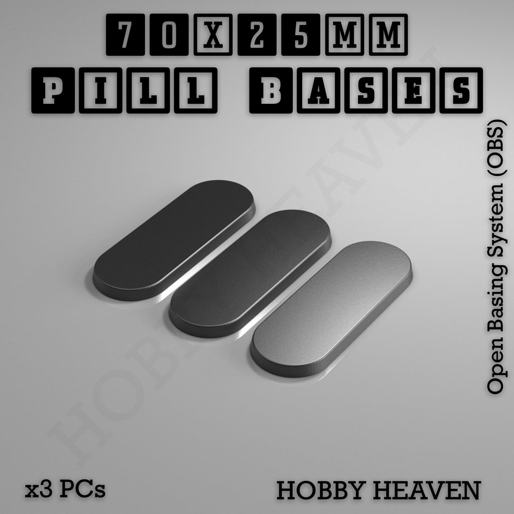 Pill Bases Range - 3d Print Full Range Tabletop Games