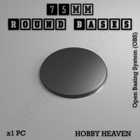 75mm Round Textured Bases 3d Printed
