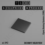 75mm Square Textured Bases 3d Printed