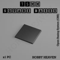 75mm Square Textured Bases 3d Printed
