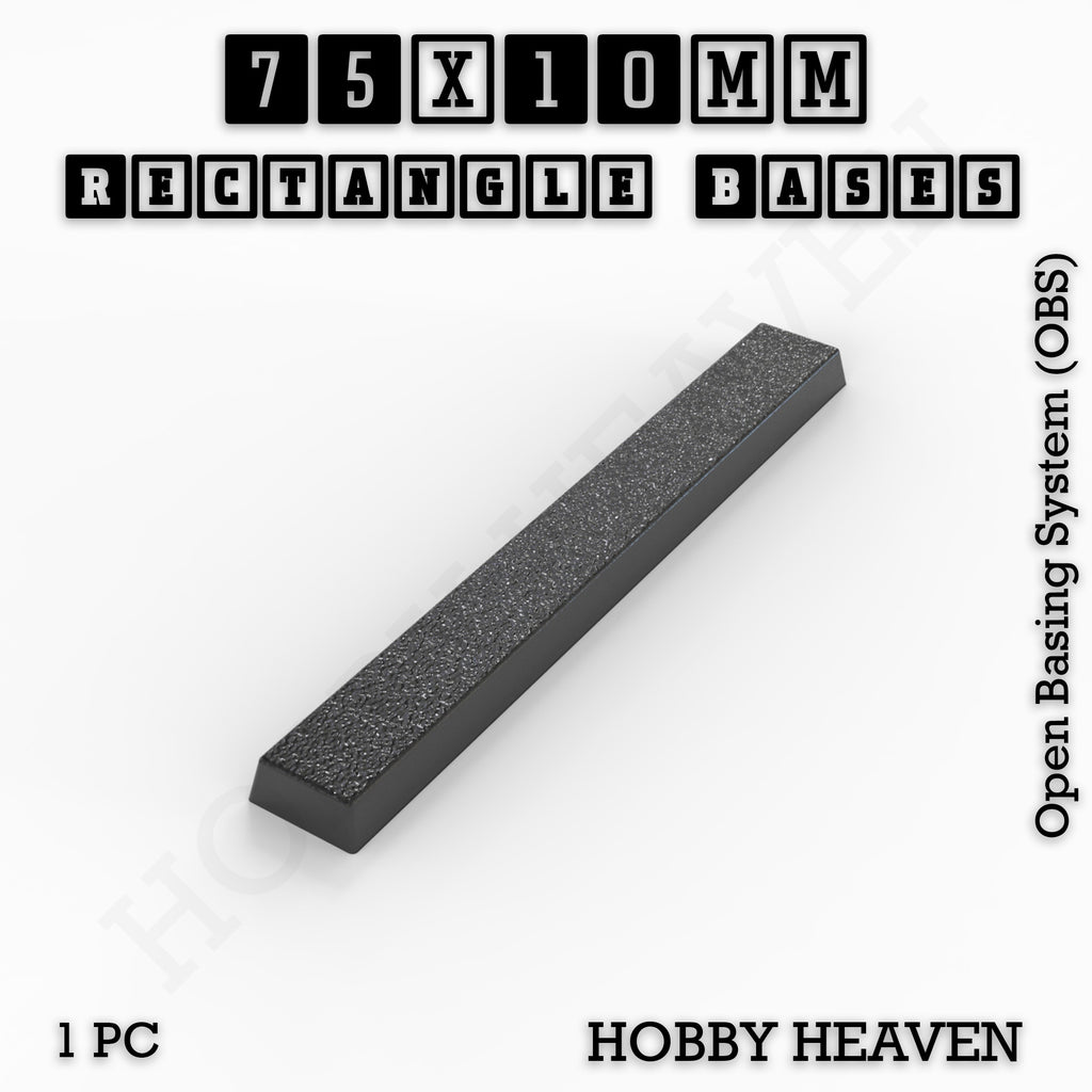 Rectangle Bases Range Sizes - 75x30mm to 125x40mm Medium Sizes 3d Print Full Range Tabletop Games