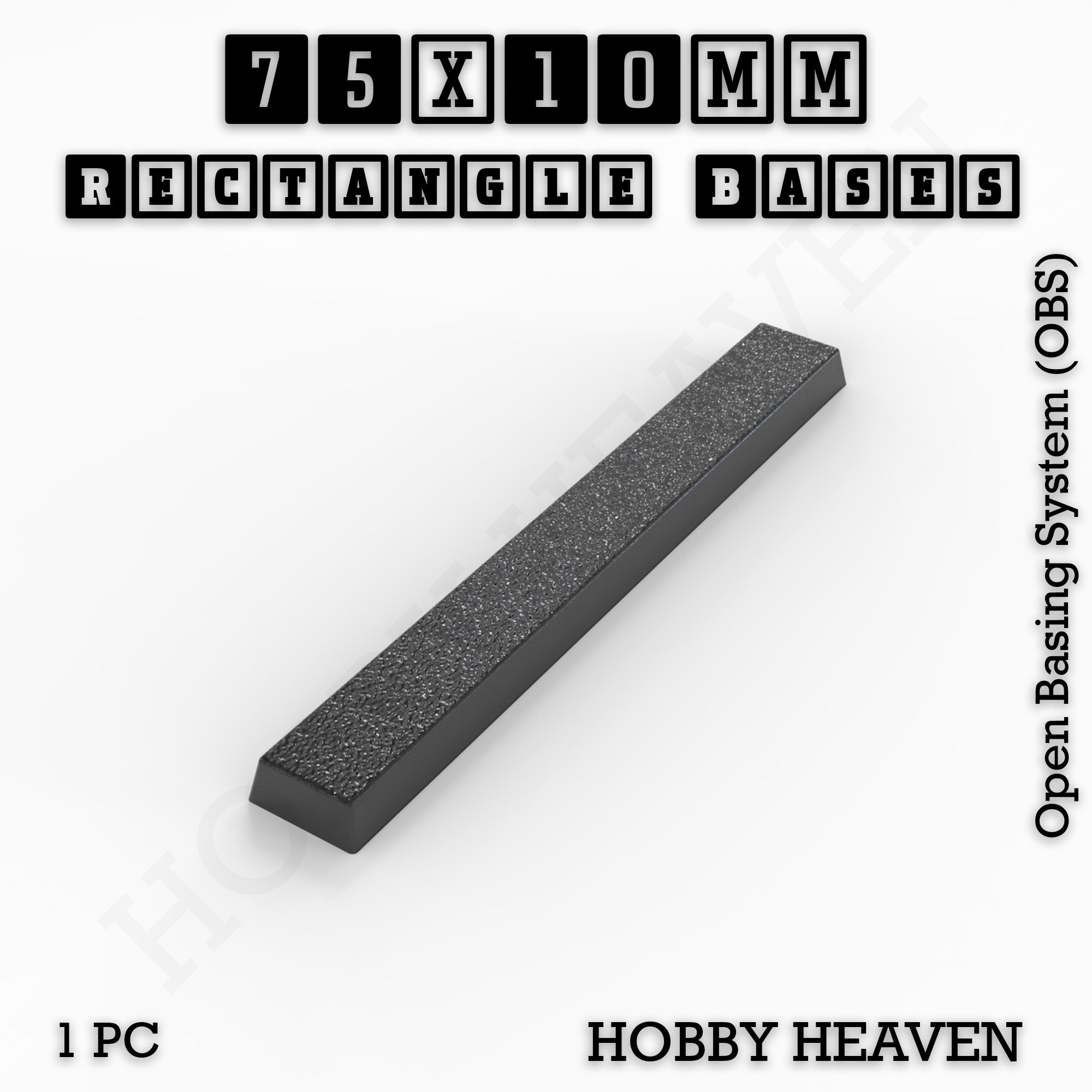 Rectangle Bases Range Sizes - 75x30mm to 125x40mm Medium Sizes 3d Print Full Range Tabletop Games