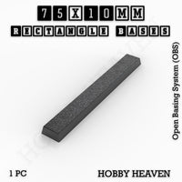 Rectangle Bases Range Sizes - 20x15mm to 75x25mm Small Sizes 3d Print Full Range Tabletop Games
