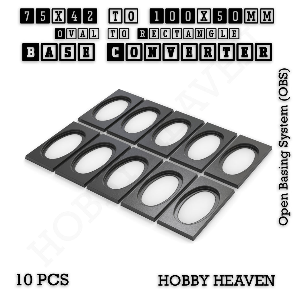Wargaming Oval to Rectangle Base Converters – Tabletop Games | 3D Printed Tabletop Accessories