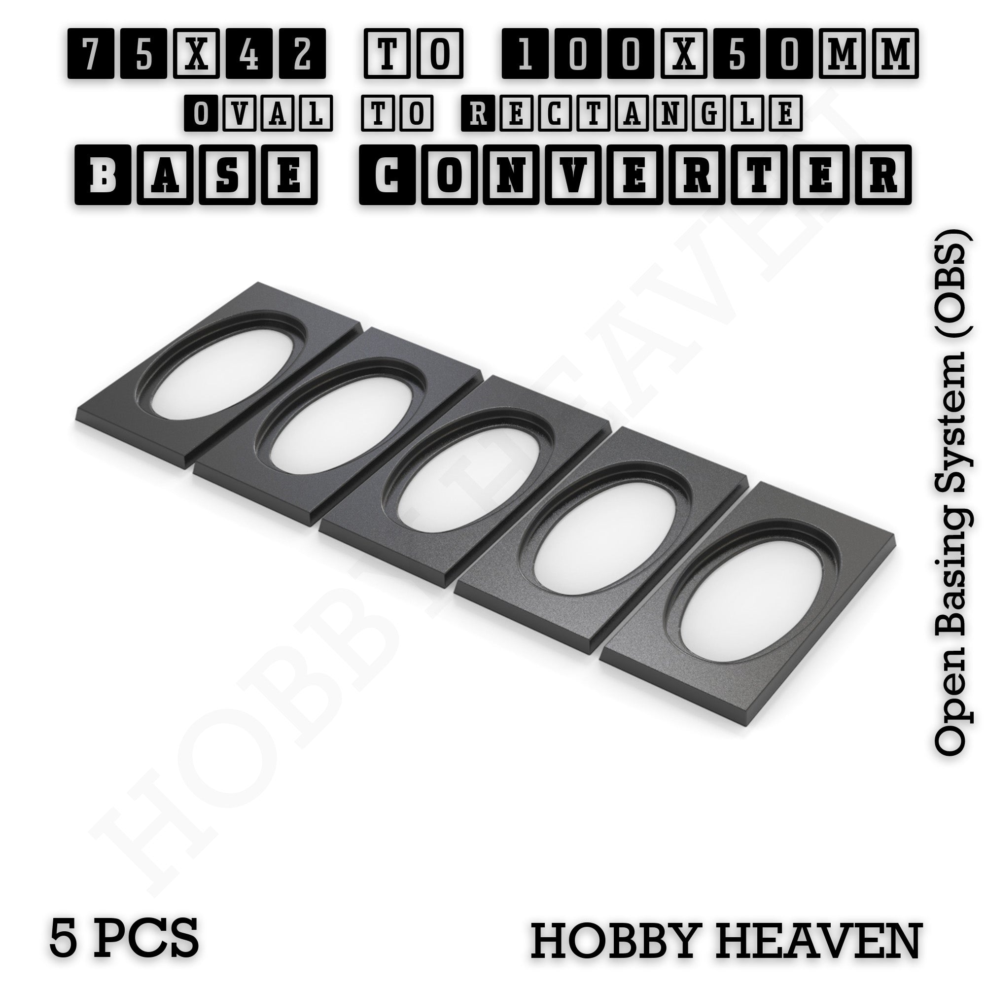 Wargaming Oval to Rectangle Base Converters – Tabletop Games | 3D Printed Tabletop Accessories