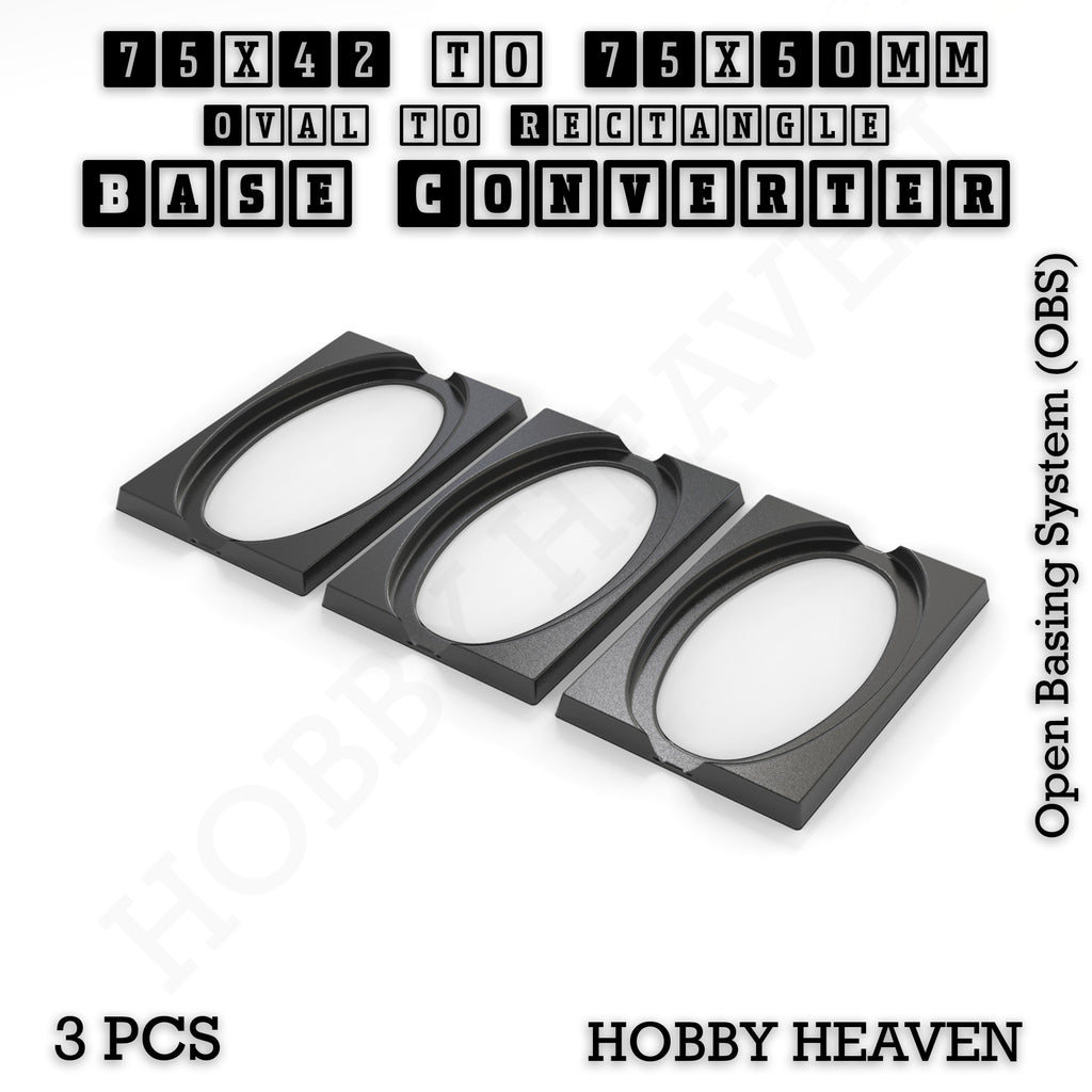 Wargaming Oval to Rectangle Base Converters – Tabletop Games | 3D Printed Tabletop Accessories