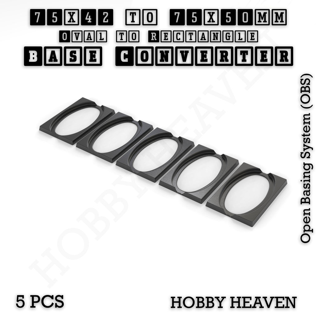 Wargaming Oval to Rectangle Base Converters – Tabletop Games | 3D Printed Tabletop Accessories