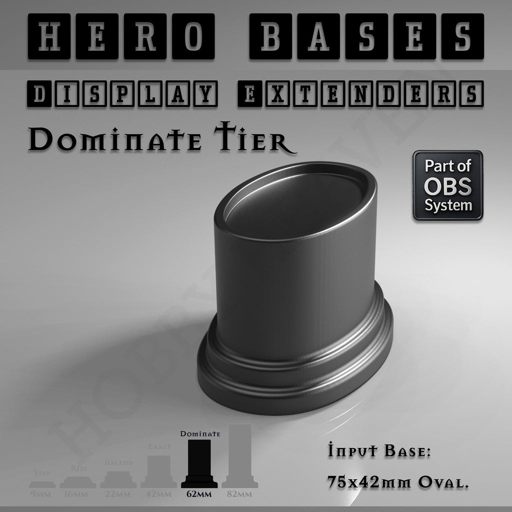 Hero Bases Display Extenders | Round and Ovals | Convert Gaming Bases to Display Bases & Plinths