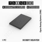 Rectangle Bases Range Sizes - 75x30mm to 125x40mm Medium Sizes 3d Print Full Range Tabletop Games