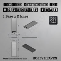Rectangle Movement Trays | Cavalry & Monsters | 50×25-100×60mm | OBS System