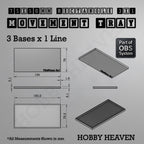 Rectangle Movement Trays | Cavalry & Monsters | 50×25-100×60mm | OBS System