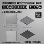 Rectangle Movement Trays | Cavalry & Monsters | 50×25-100×60mm | OBS System