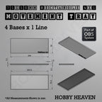 Rectangle Movement Trays | Cavalry & Monsters | 50×25-100×60mm | OBS System